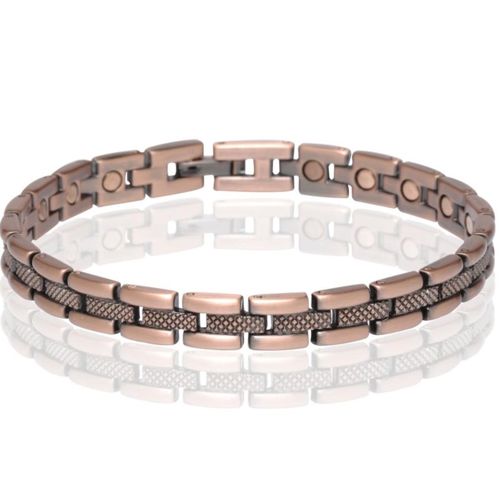 Antique Copper Magnetic Link Bracelet - Arthritis Pain Relieve Energy Bracelet